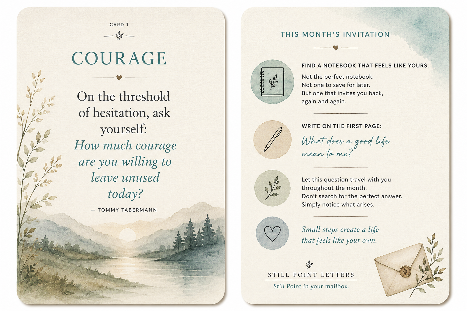Still Point Letters – 6 months subscription